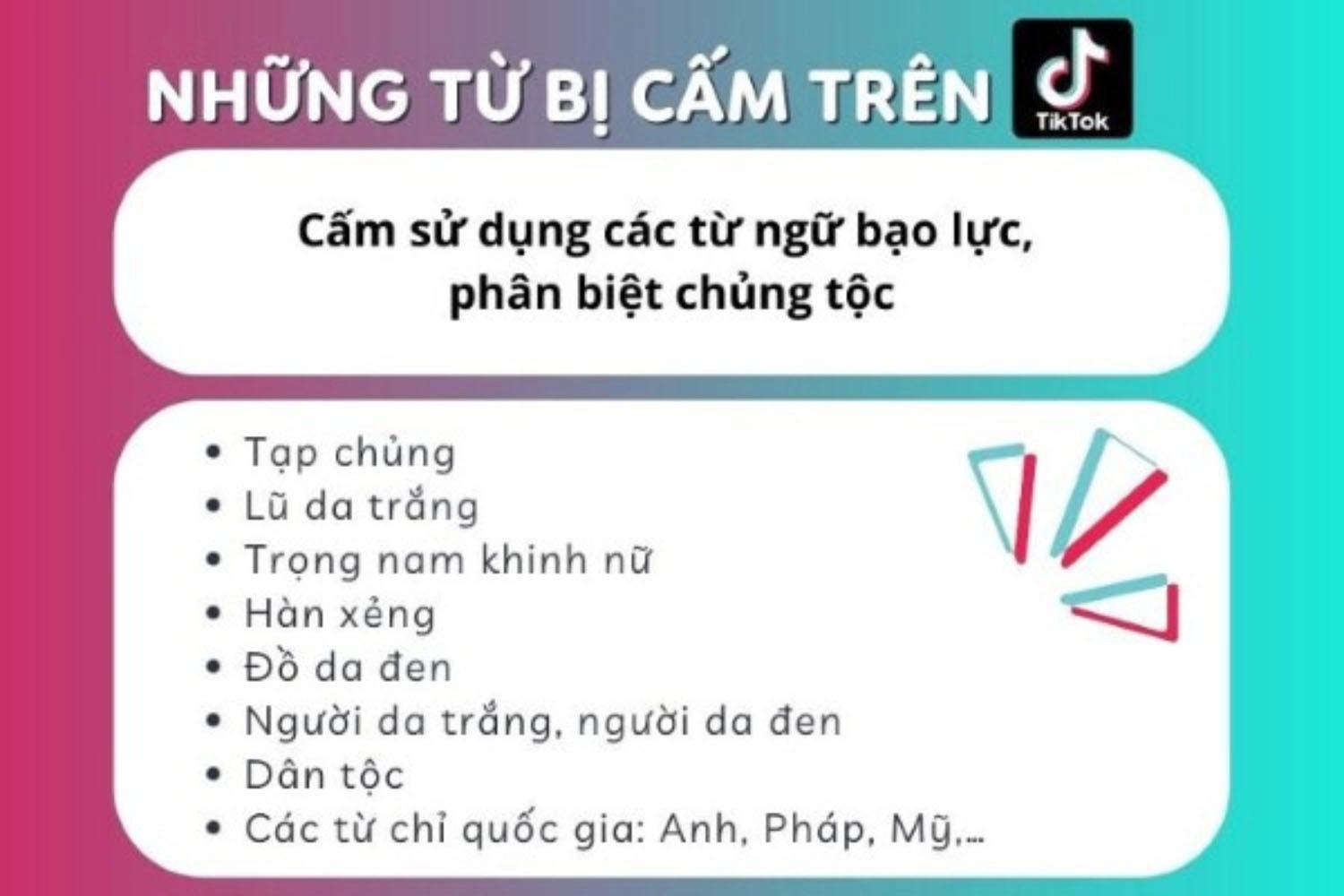 Từ ngữ mang tính công kích, bạo lực, gây thù ghét