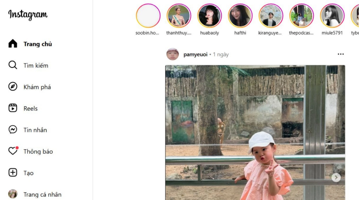 Truy cập vào web Instagram trên máy tính