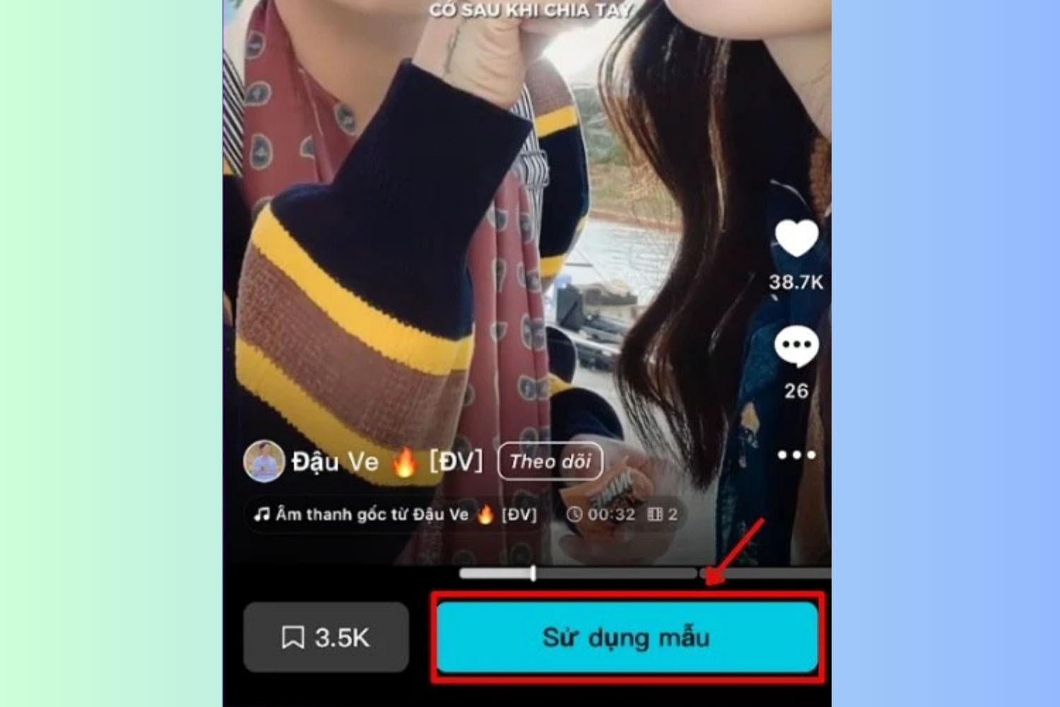 Nhấn Sử dụng mẫu