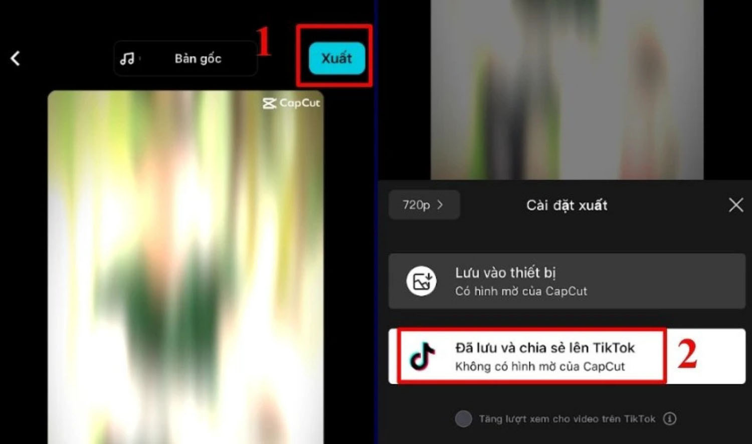 Chọn Đã lưu và chia sẻ lên TikTok