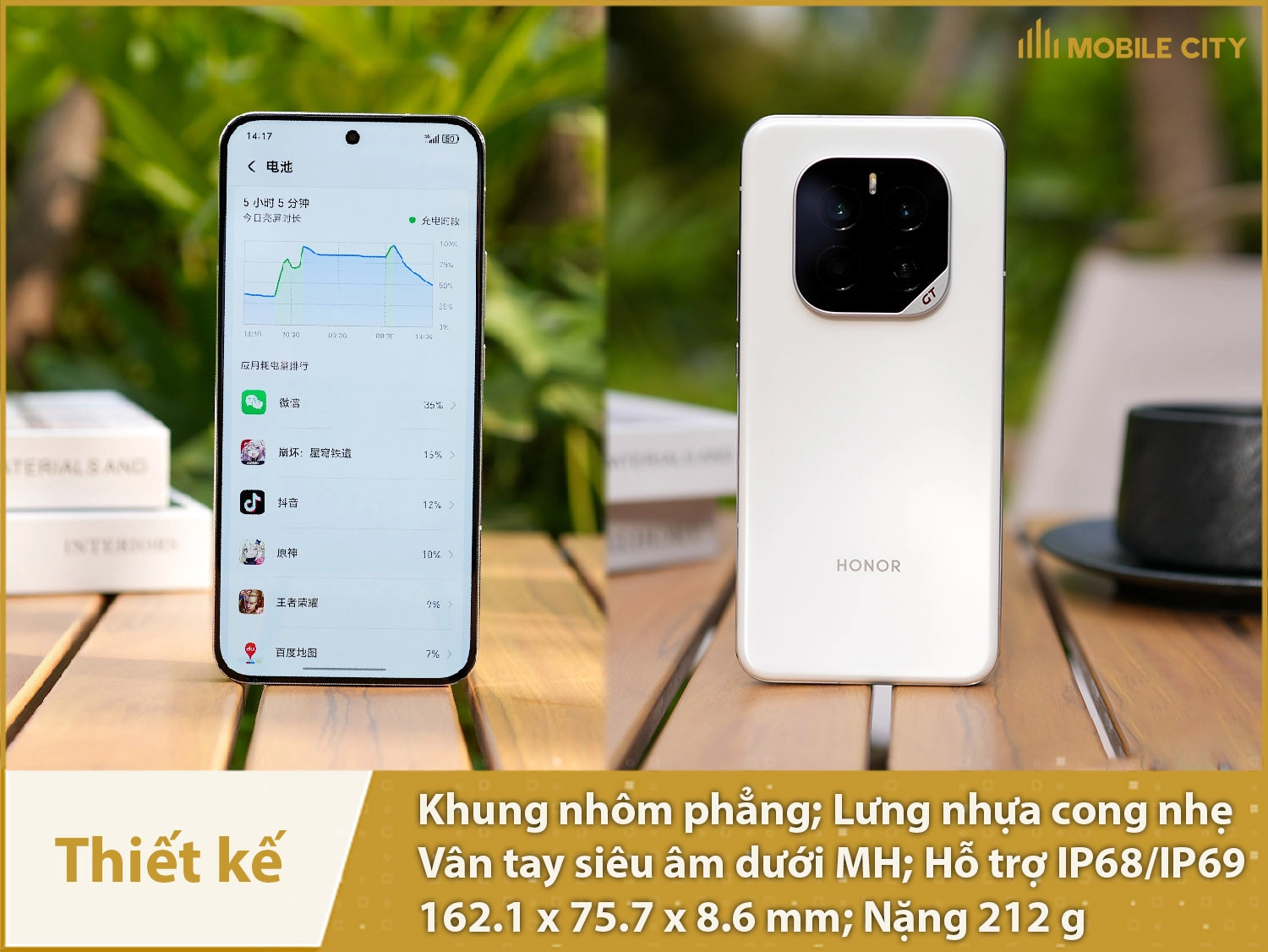 Thiết kế cao cấp với IP68/IP69