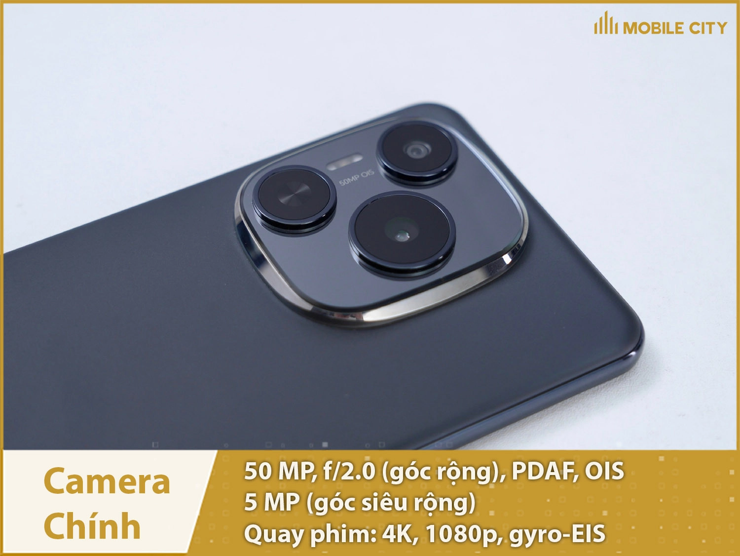 Camera chính 50MP; Quay phim 4K