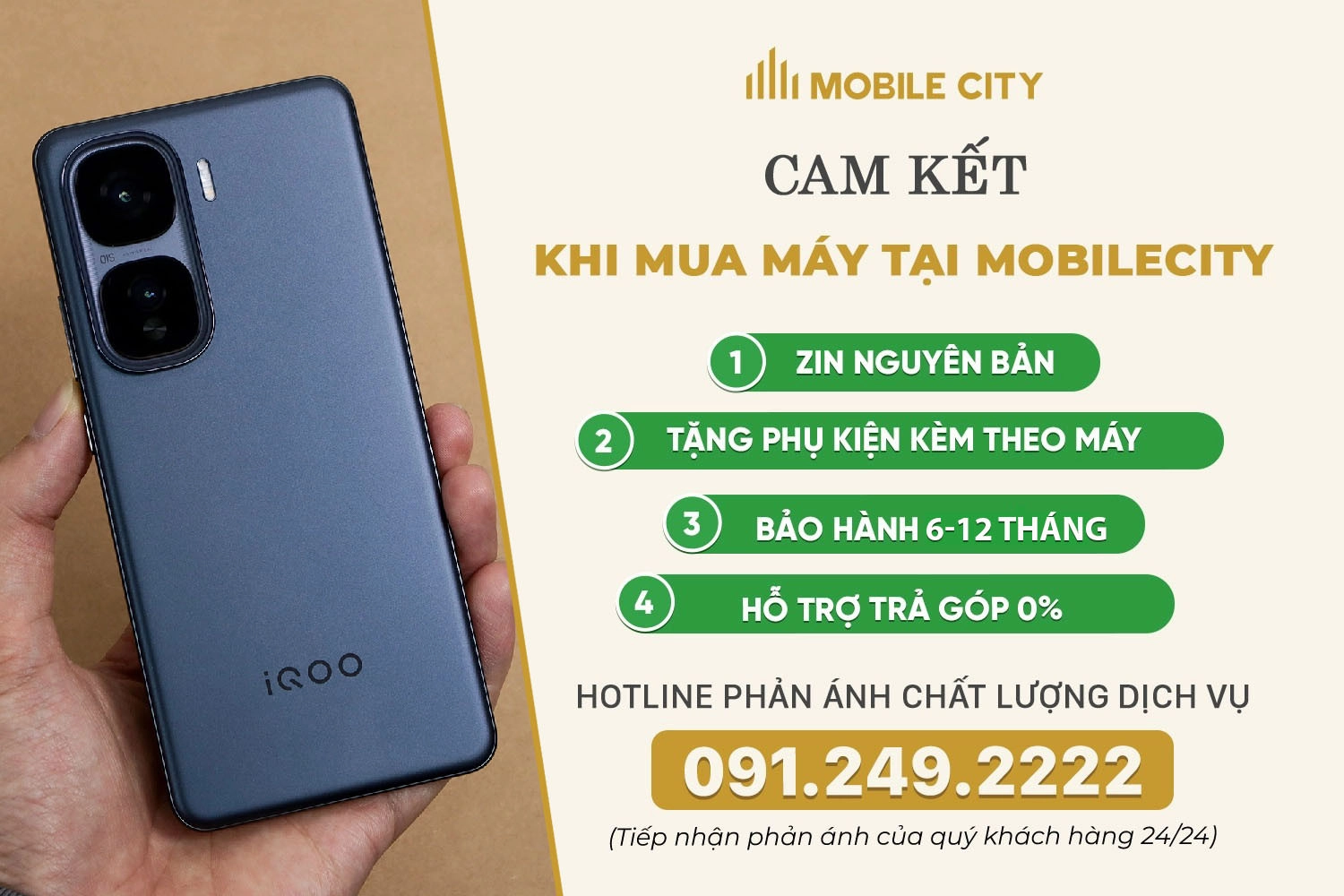 Cam kết mua iQOO Neo 10 Pro cũ tại MobileCity