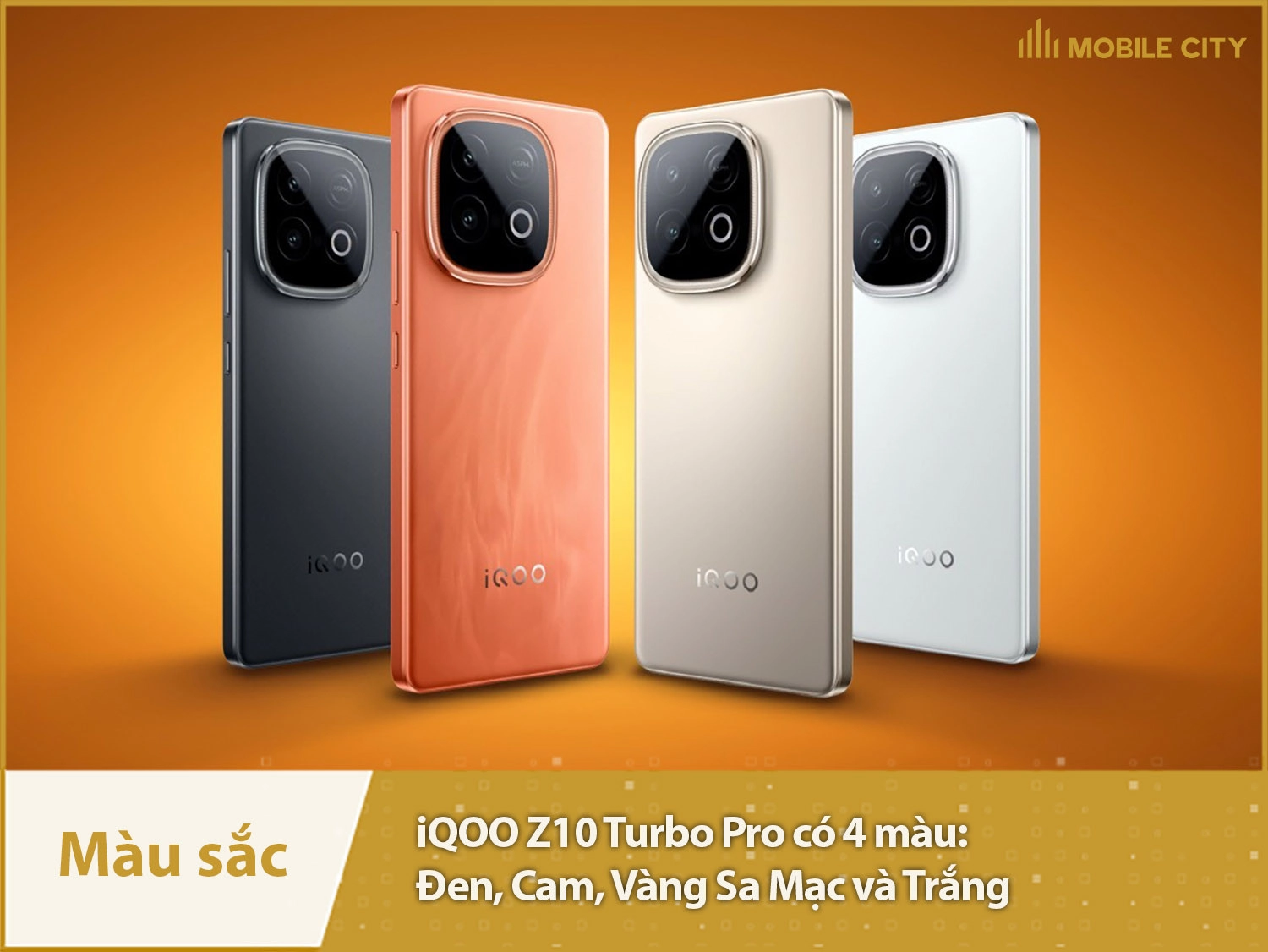 iQOO Z10 Turbo Pro có 4 màu sắc lựa chọn  