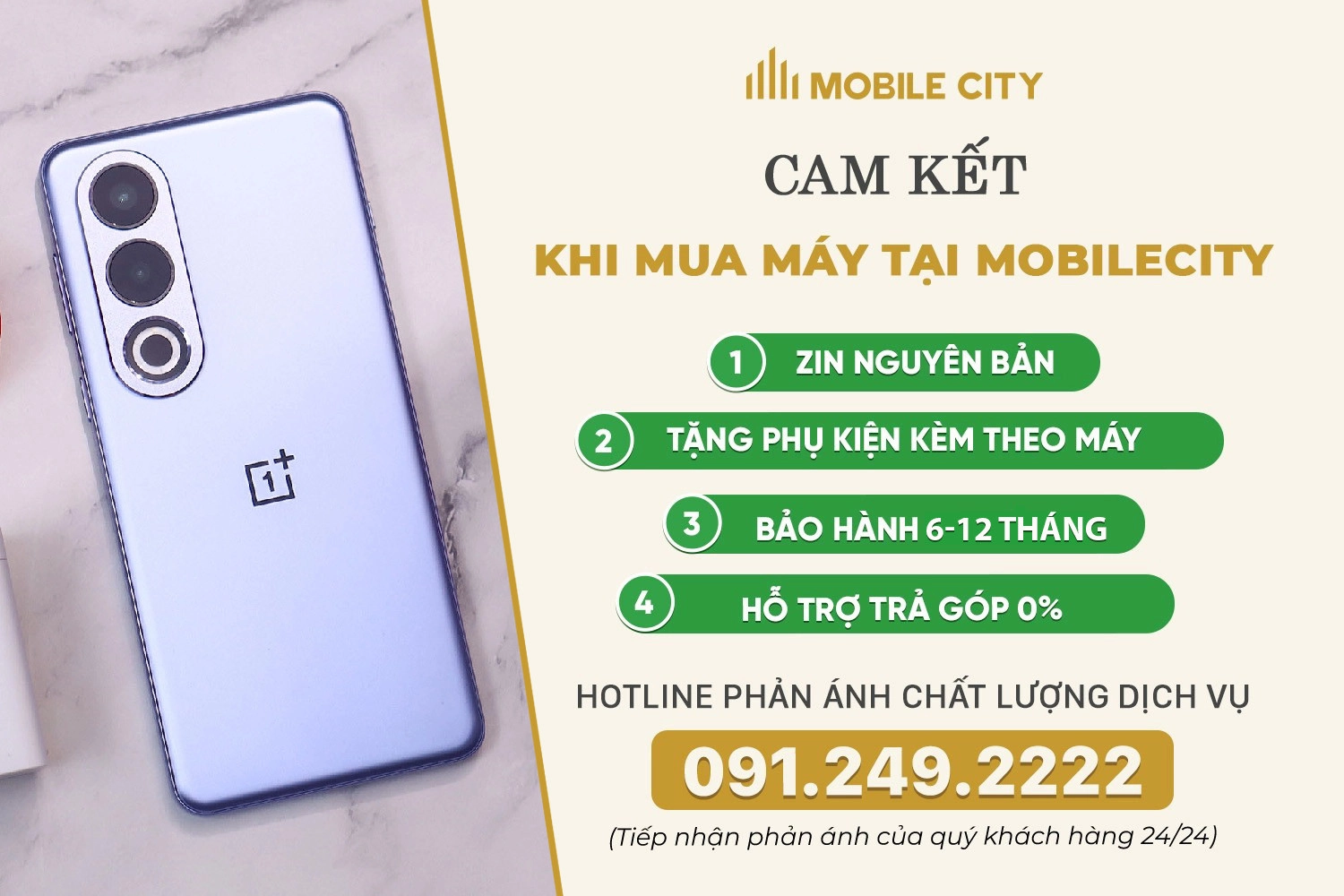 Cam kết khi mua OnePlus Ace 3V cũ tại màn hình