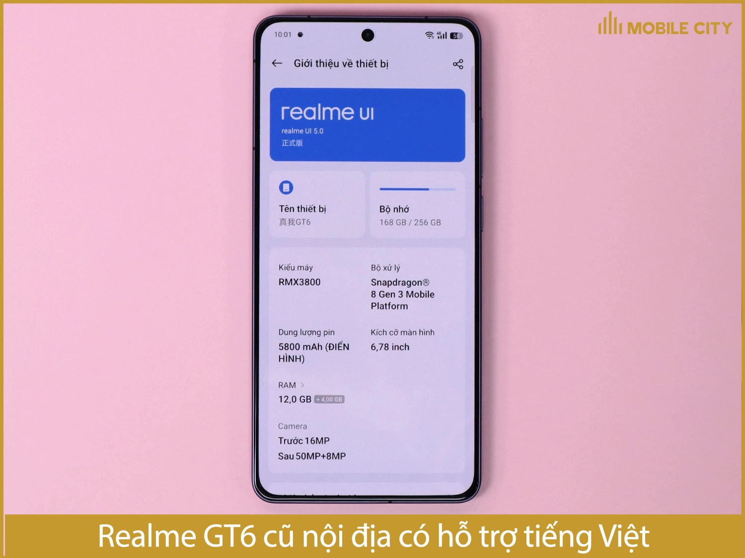 Realme GT6 cũ nội địa có hỗ trợ tiếng Việt không?