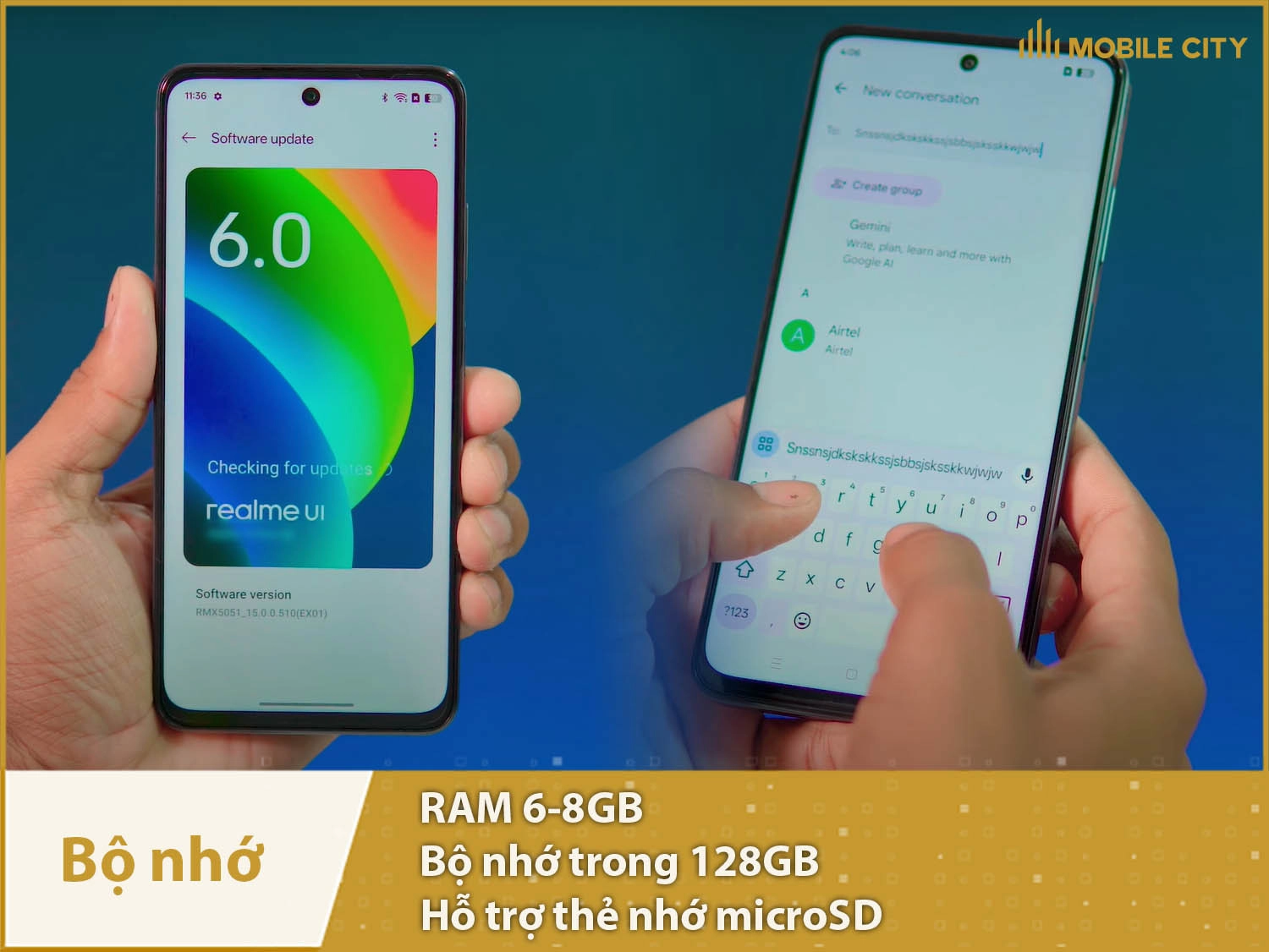 Realme Narzo 80x có RAM 6-18GB & Bộ nhớ trong 128GB