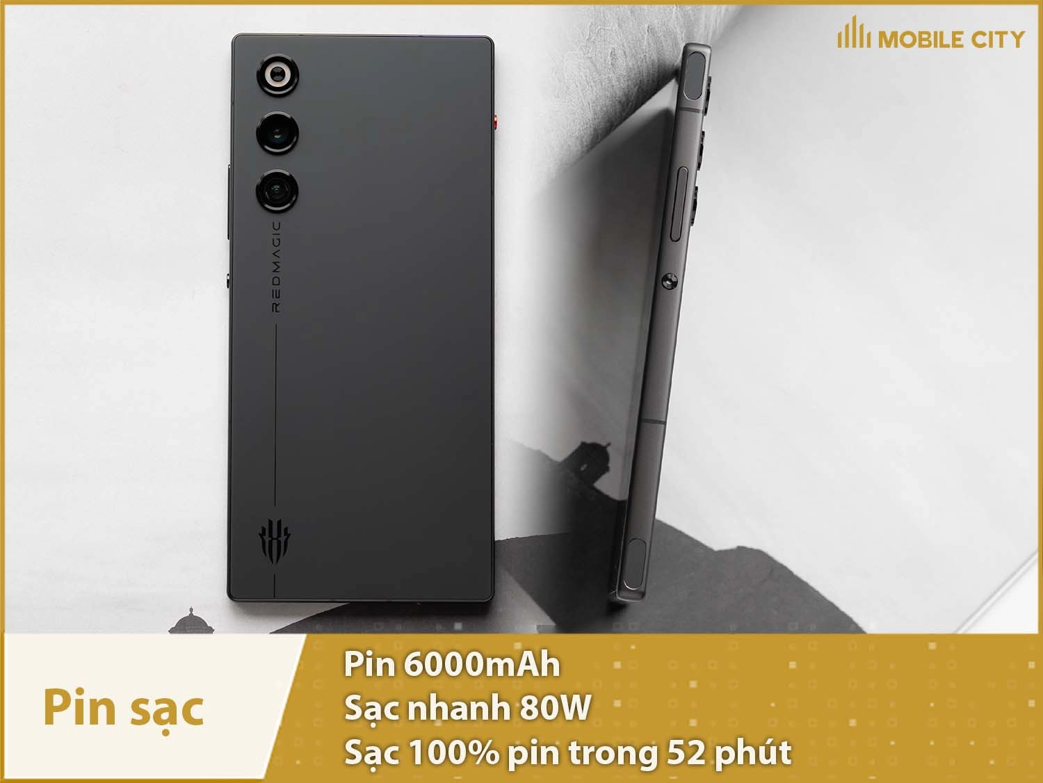 Pin khủng 6000mAh; Sạc nhanh 80W
