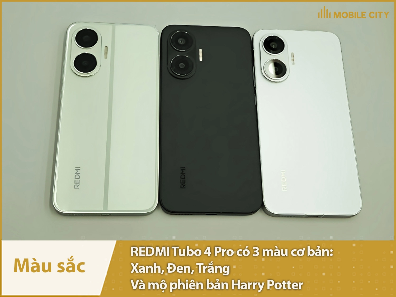 REDMI Turbo 4 Pro cung cấp 4 tùy chọn màu sắc