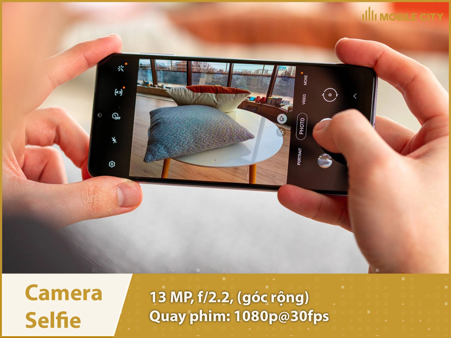 Camera selfie 13MP & Video 1080p