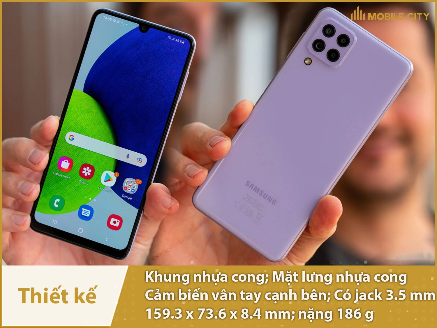 Thiết kế gọn gàng, nhẹ nhàng