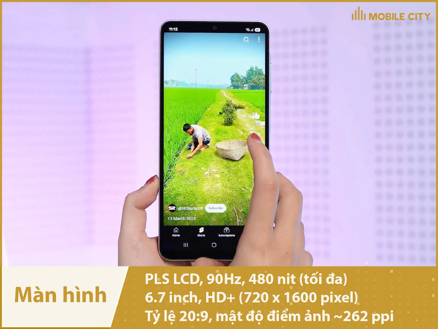 Màn hình PLS LCD 90Hz mượt mà