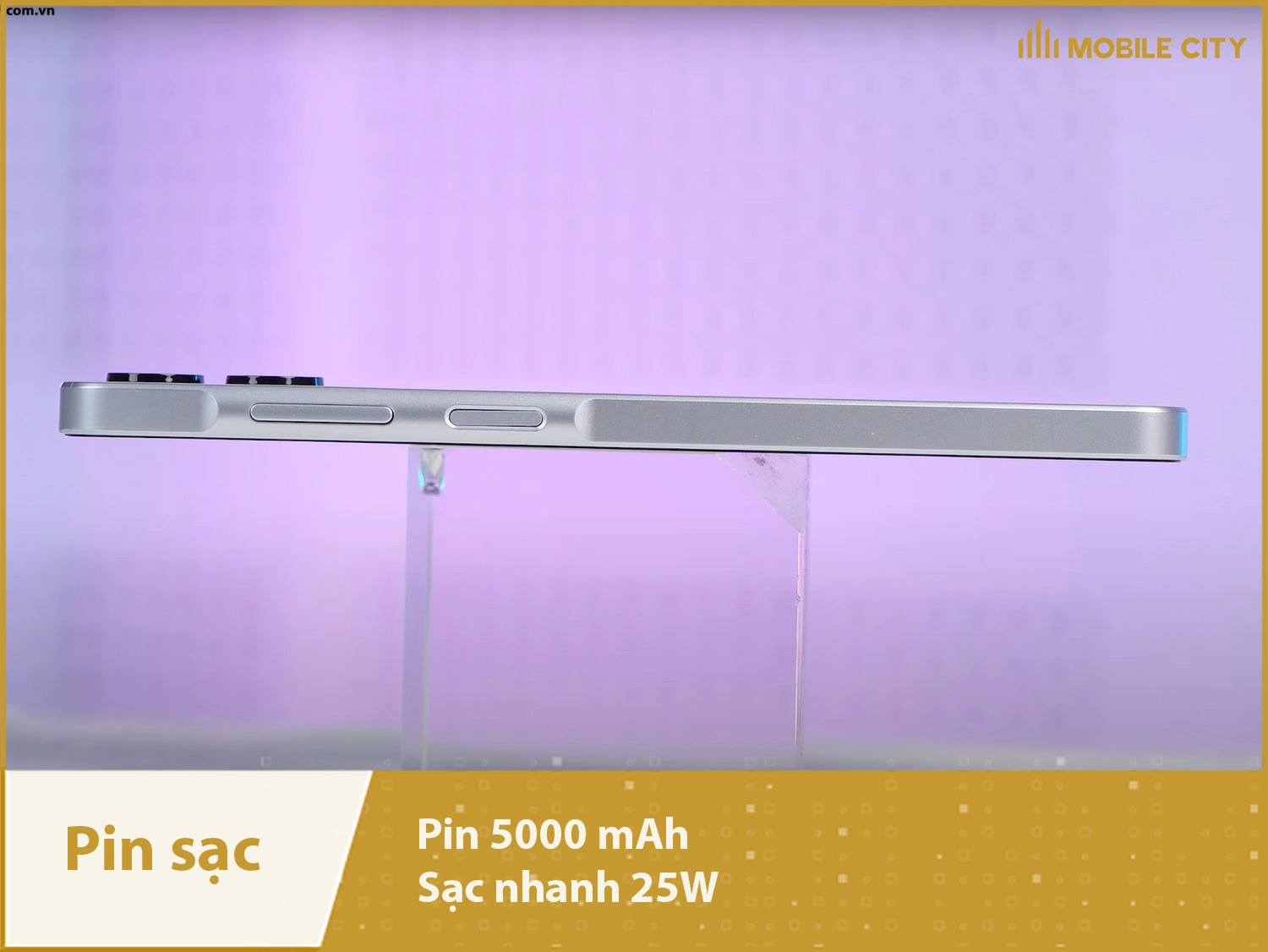 Pin 5000mAh dung lượng cao & Sạc nhanh 25W