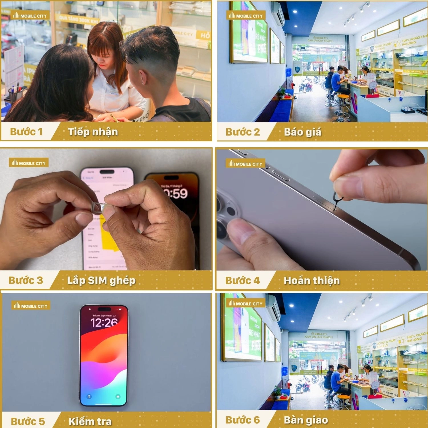 SIM ghép iPhone 15, quy trình