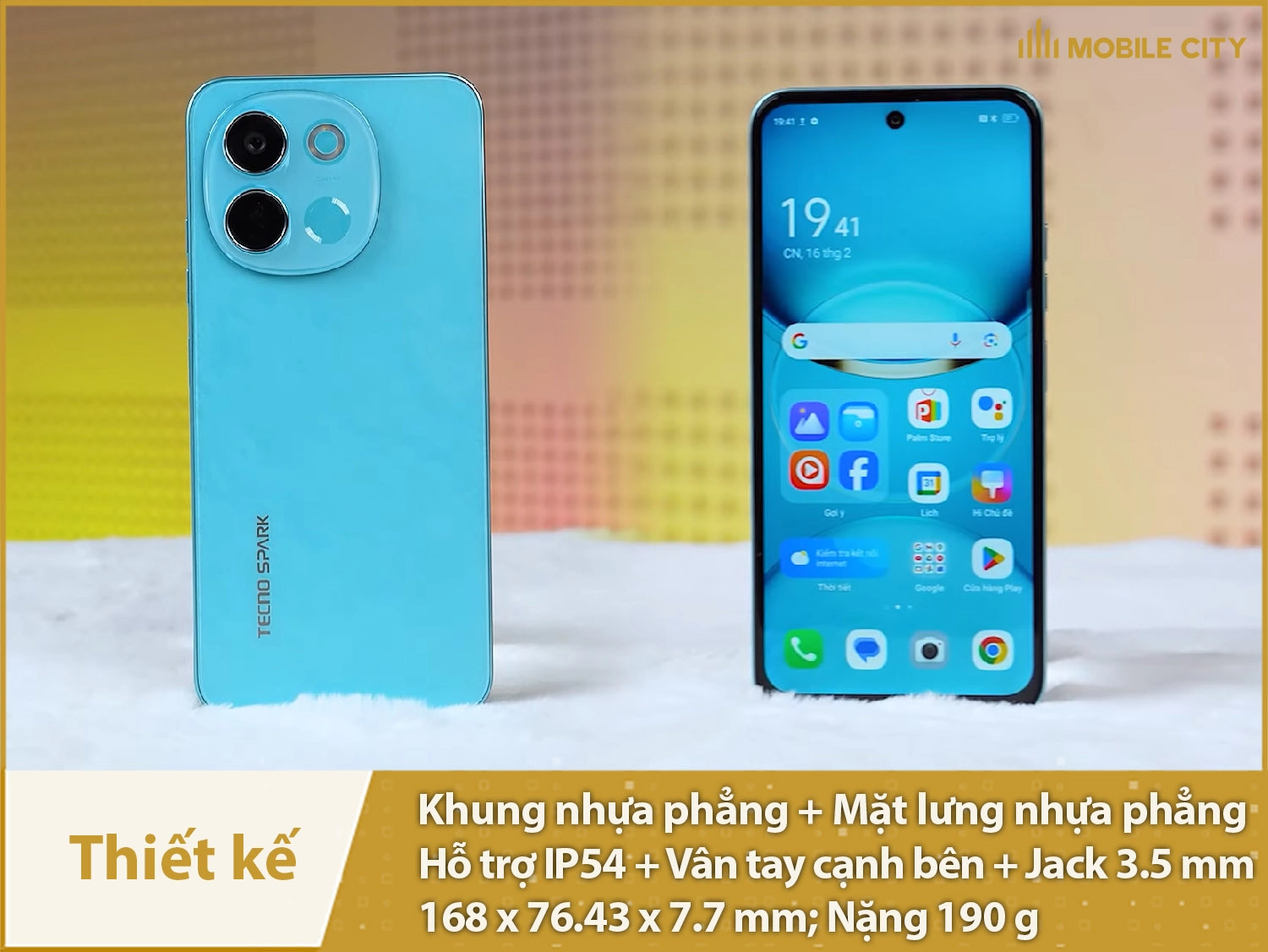Thiết kế vuông vắn thời trang, có IP54