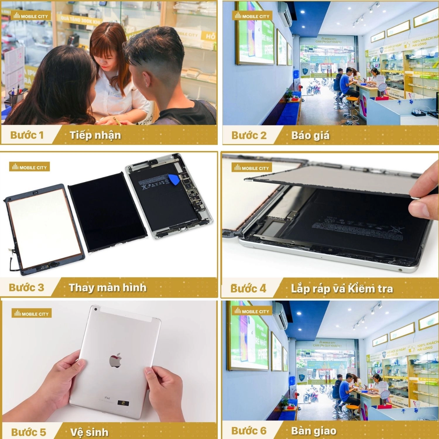Thay màn hình iPad Gen 5, quy trình