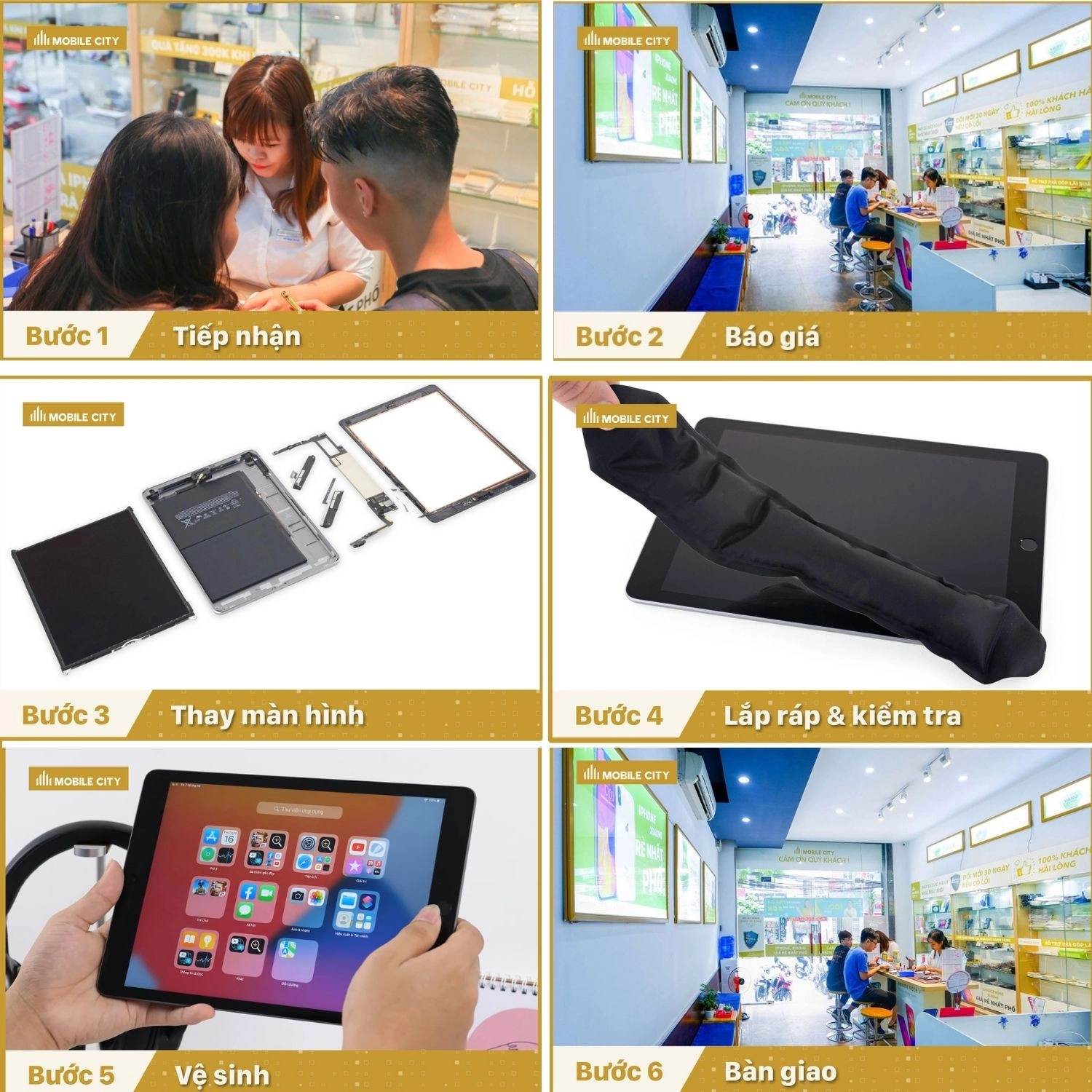 Thay màn hình iPad Gen 6, quy trình