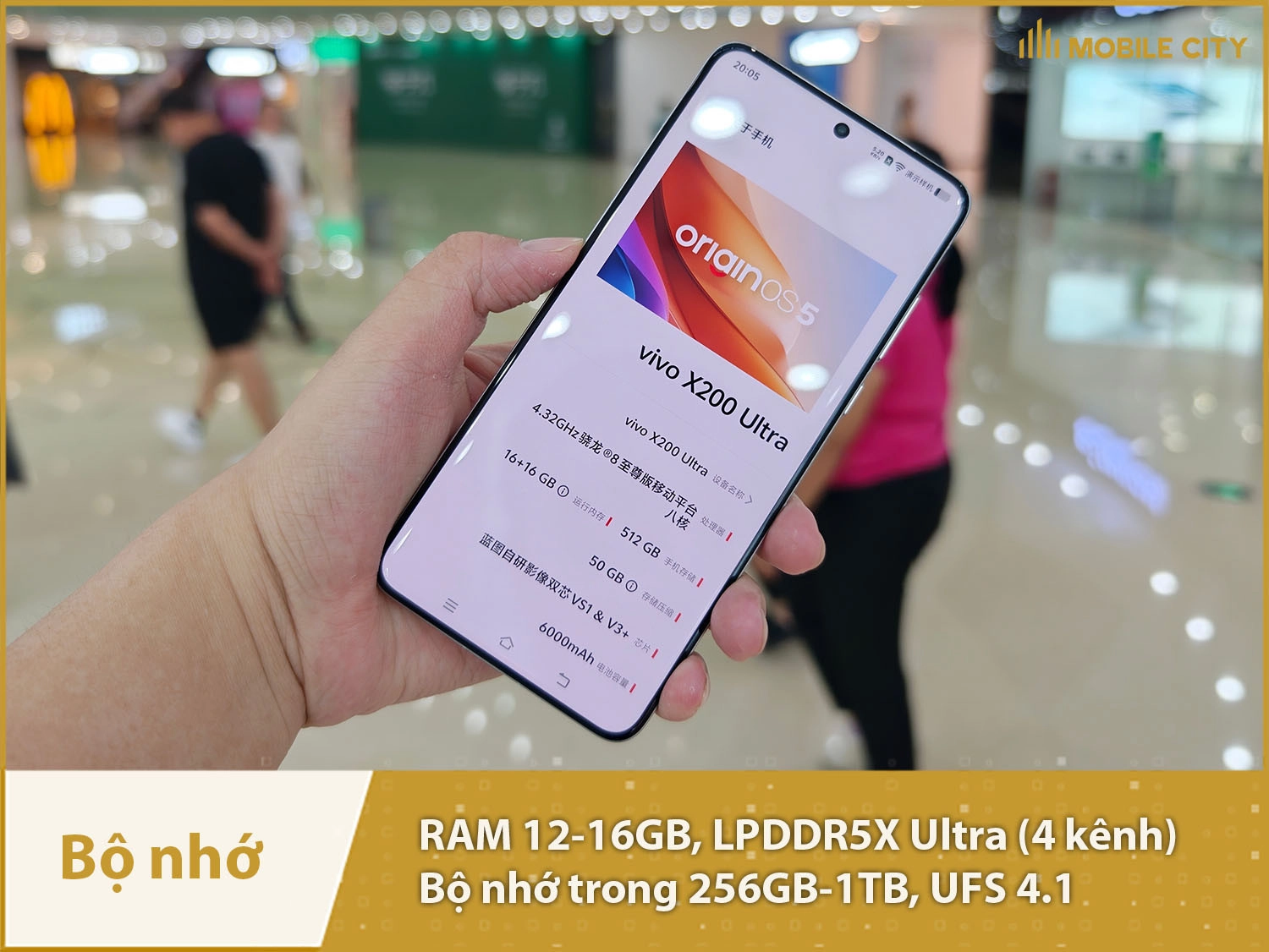 Vivo X200 Ultra có RAM 12-16GB & Bộ nhớ trong 256GB-1TB