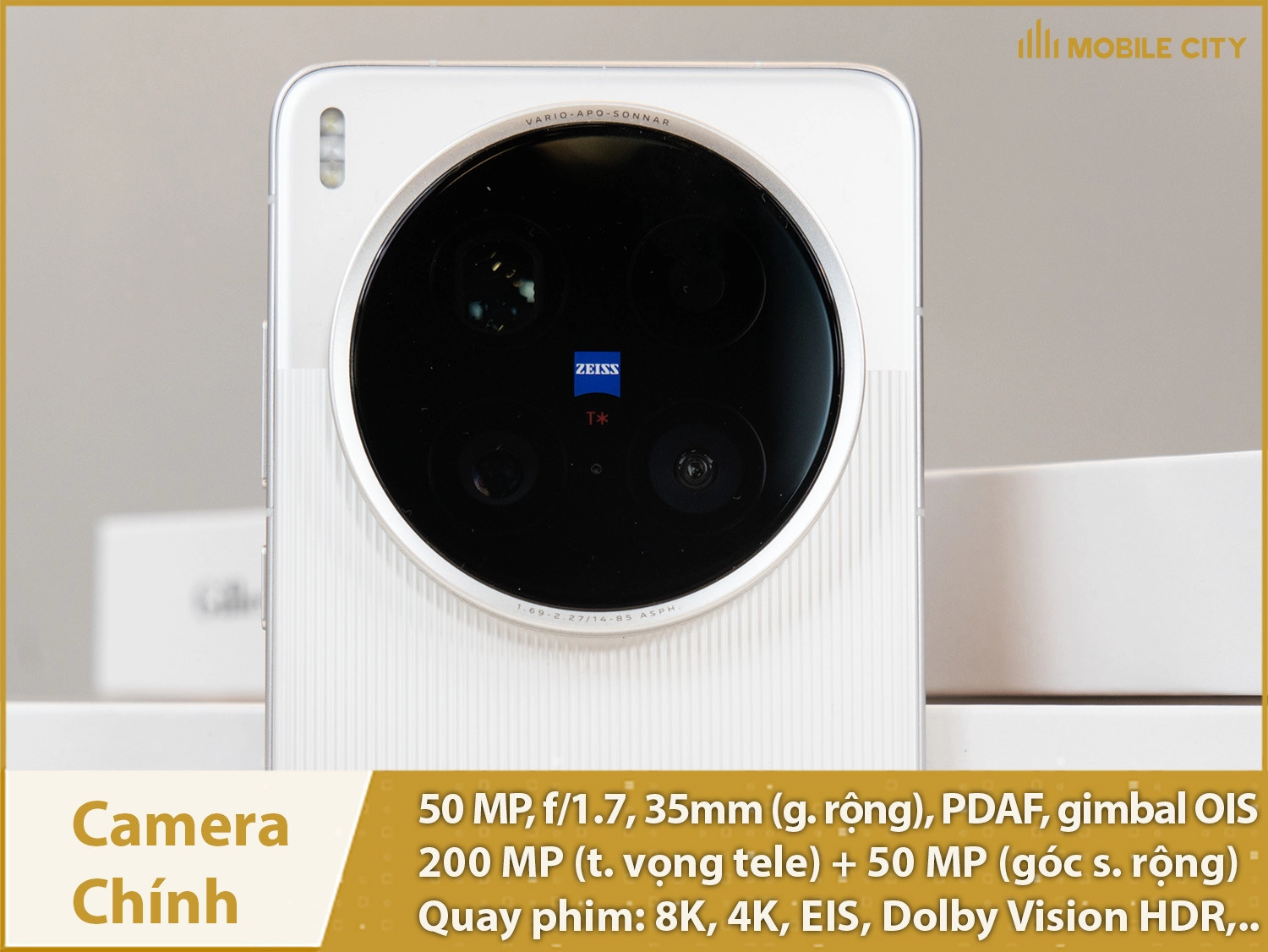 Camera chính: 50 + 200 + 50 (MP) & Quay phim 8K