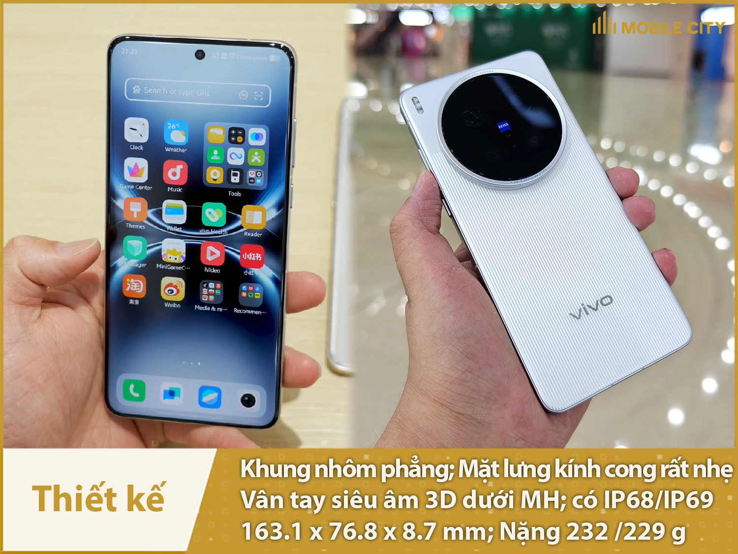 Thiết kế hiện đại, đẳng cấp và bền bỉ với IP68/IP69