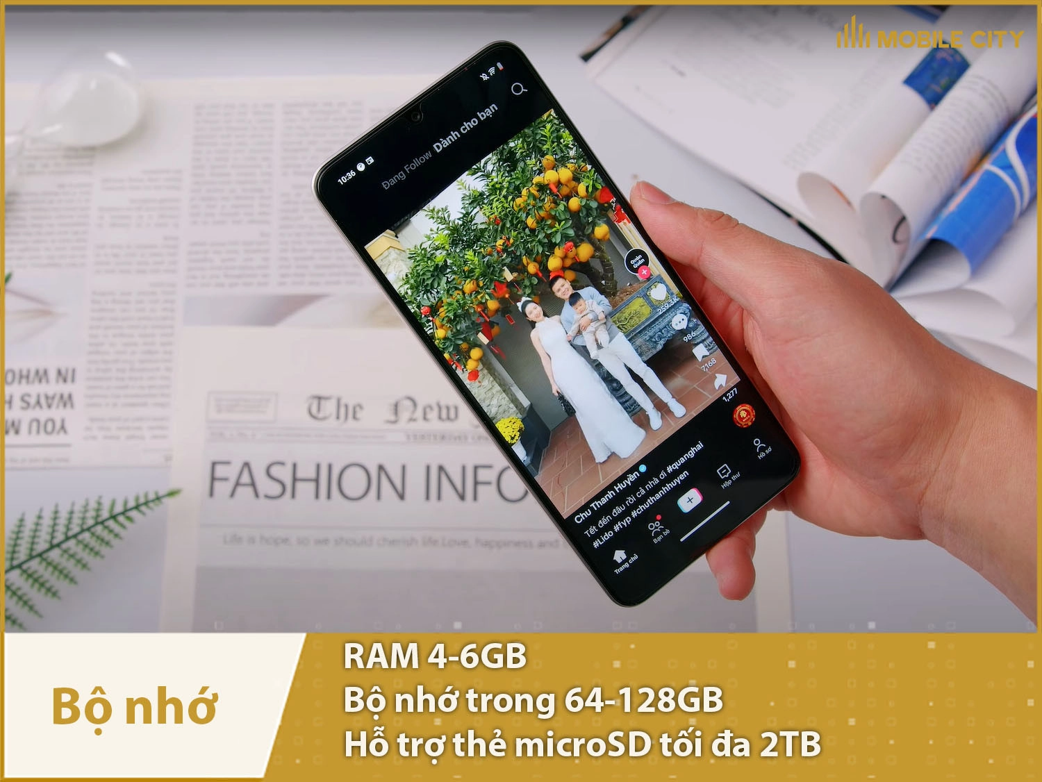 Vivo Y04 có RAM 4-6GB & Bộ nhớ trong 64-128GB