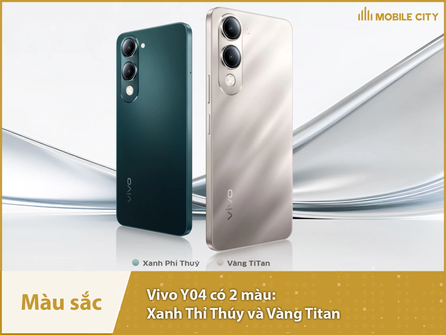 Vivo Y04 có 2 màu lựa chọn