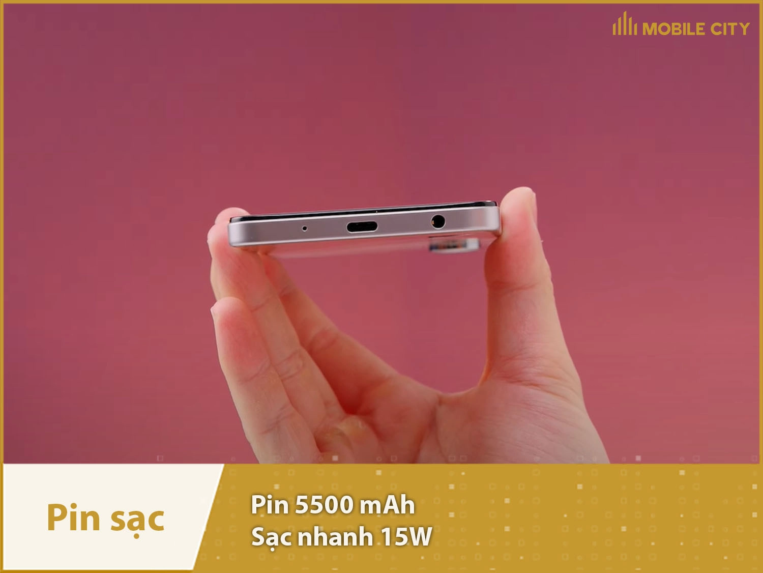 Pin khủng 5500mAh & Sạc nhanh 15W