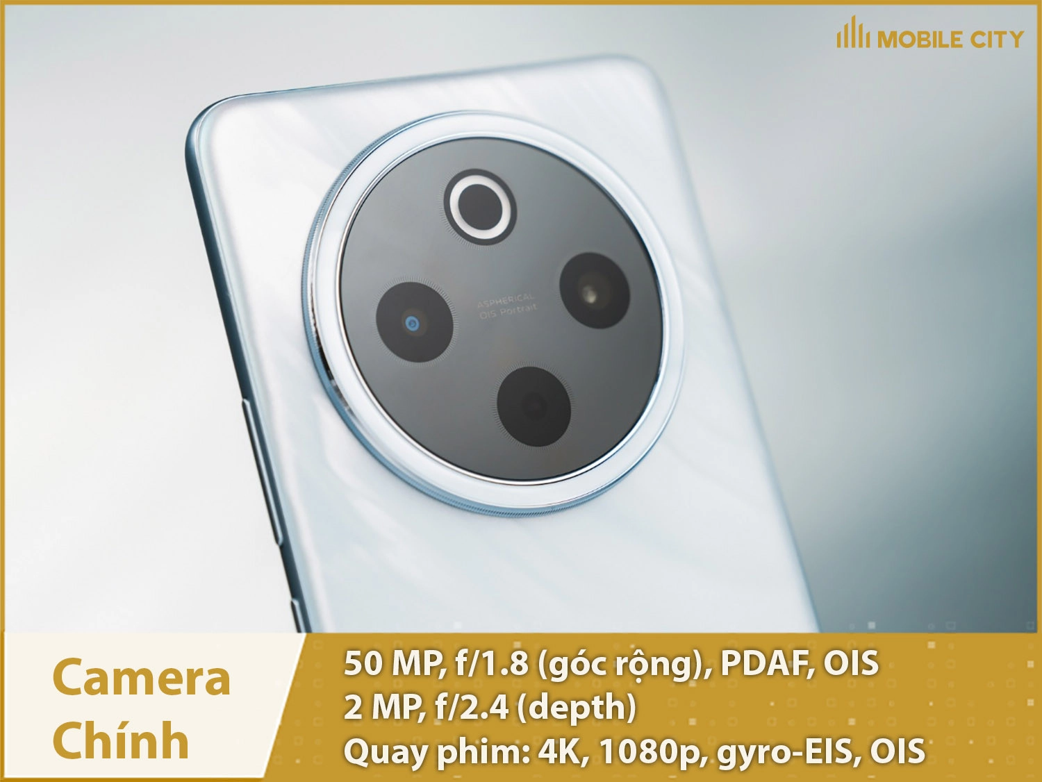 Camera chính 50MP; Quay phim 4K