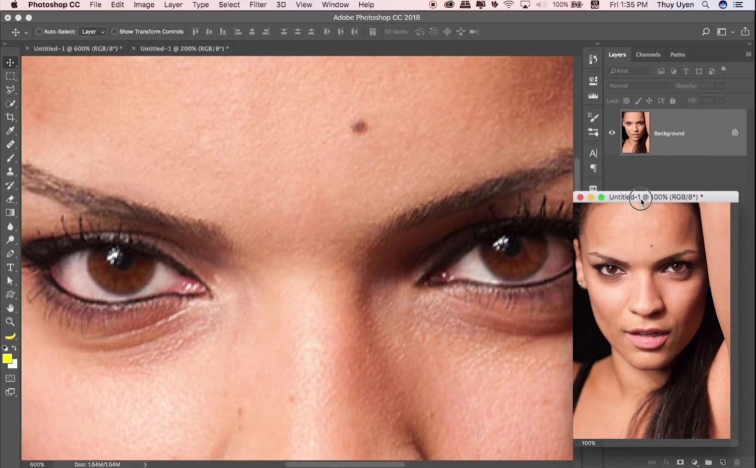 Lợi ích của thao tác bật 2 cửa sổ trên Photoshop