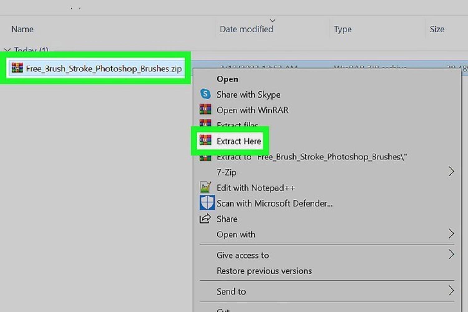 Nhấn chuột phải vào file plugin và chọn Extract Here