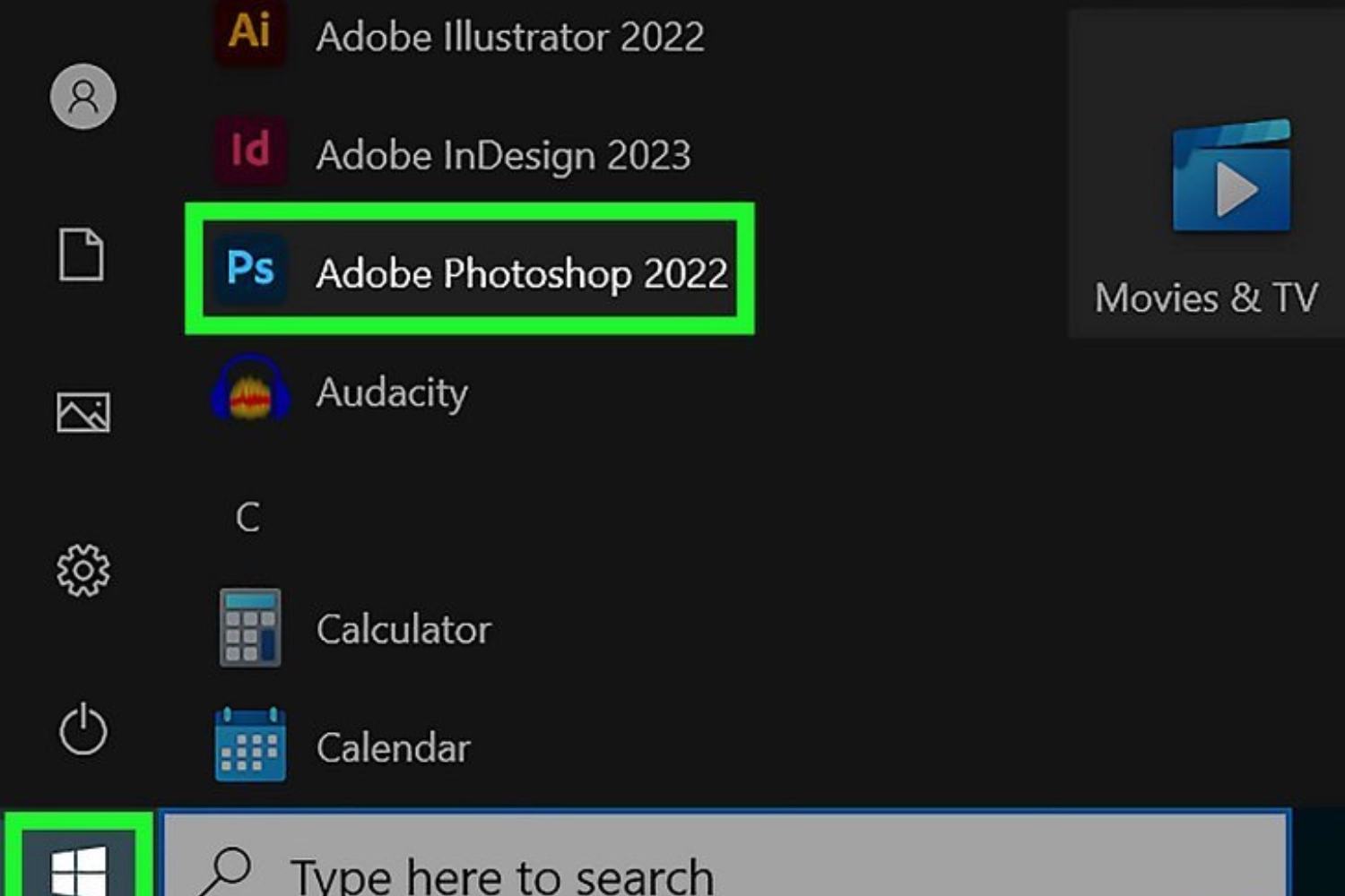 Khởi động lại Photoshop