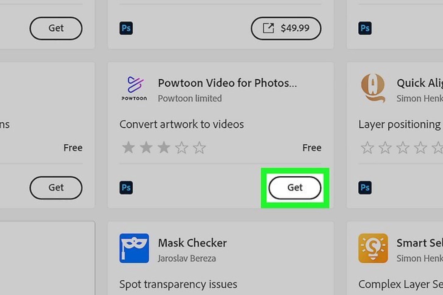 Nhấn Get để cài đặt plugin