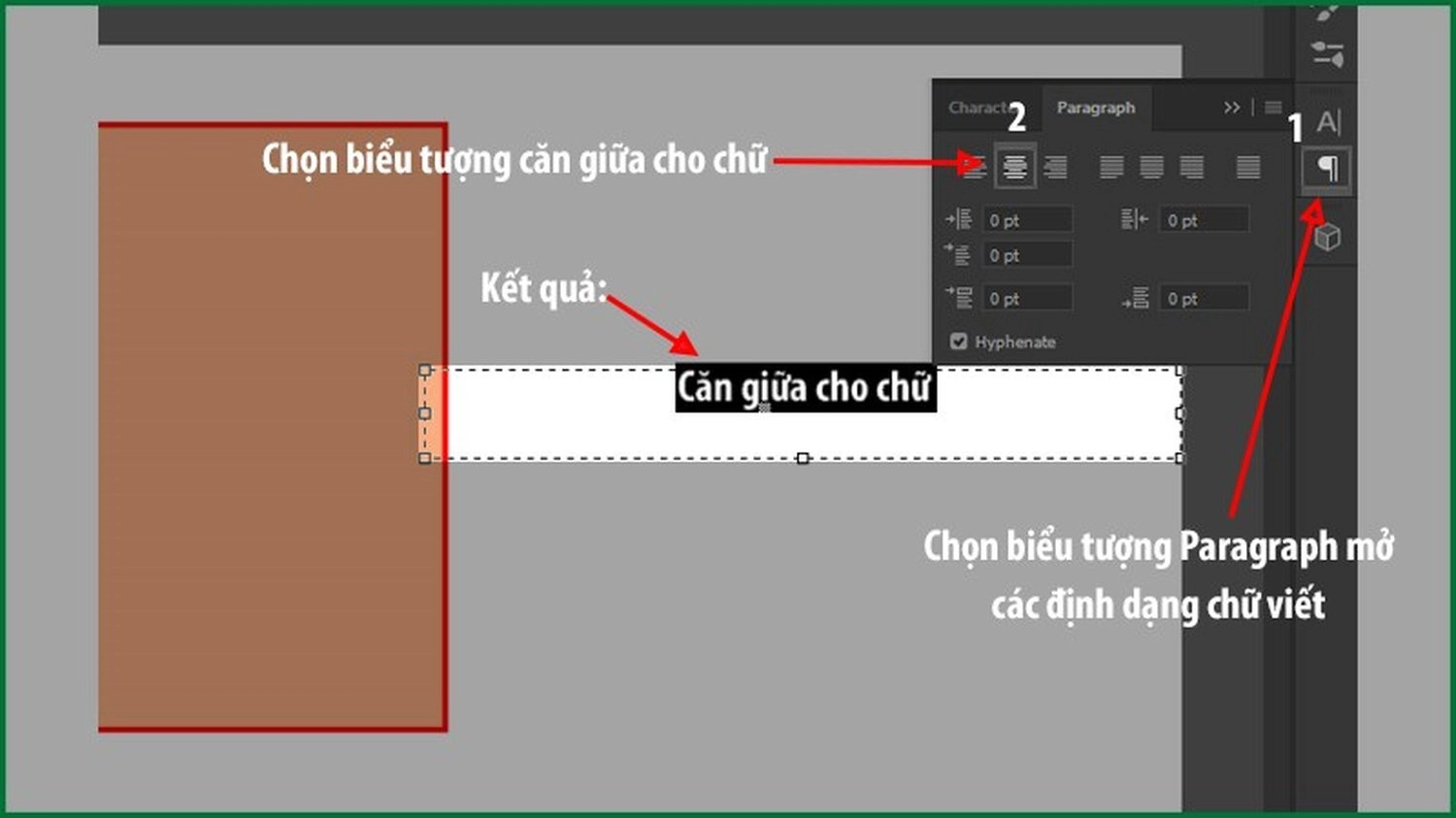 Bôi đen phần chữ cần căn và chọn căn giữa đoạn