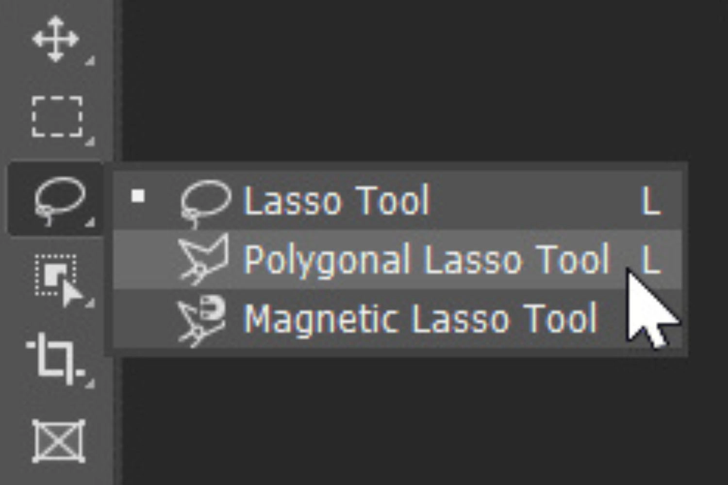 Chọn Polygonal Lasso Tool