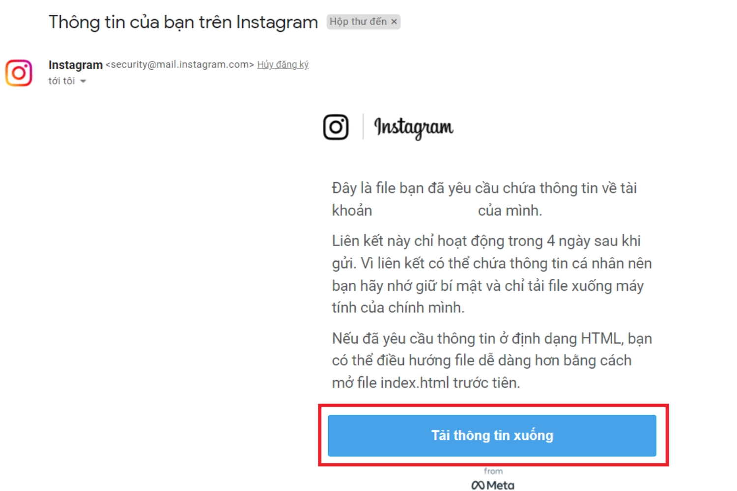 Mở email và tải file về máy