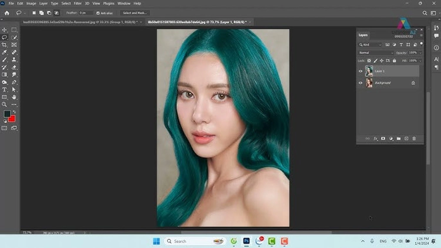 Lưu ý khi thay đổi màu tóc trong Photoshop