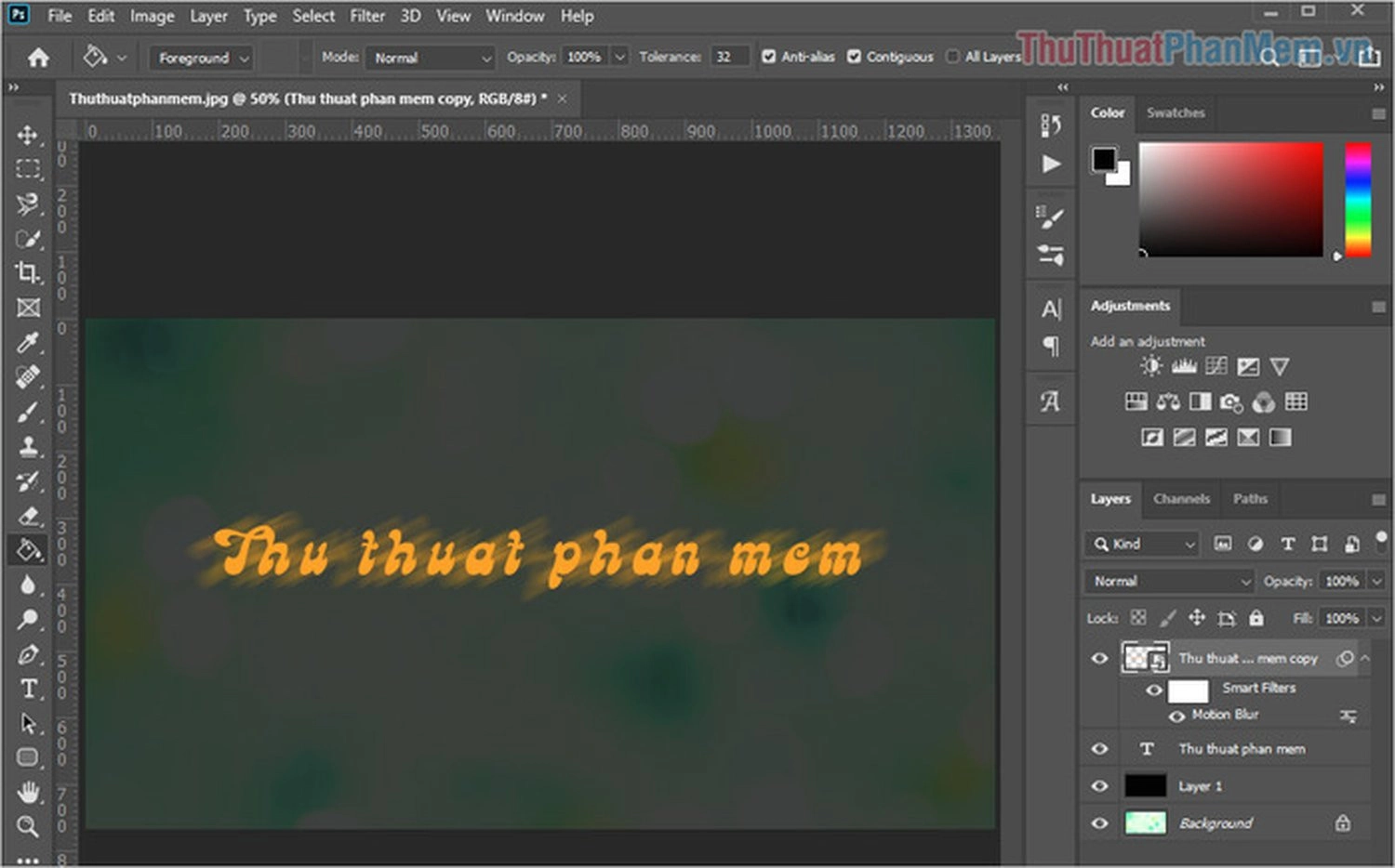 Vì sao cần tạo chữ mờ trong Photoshop?