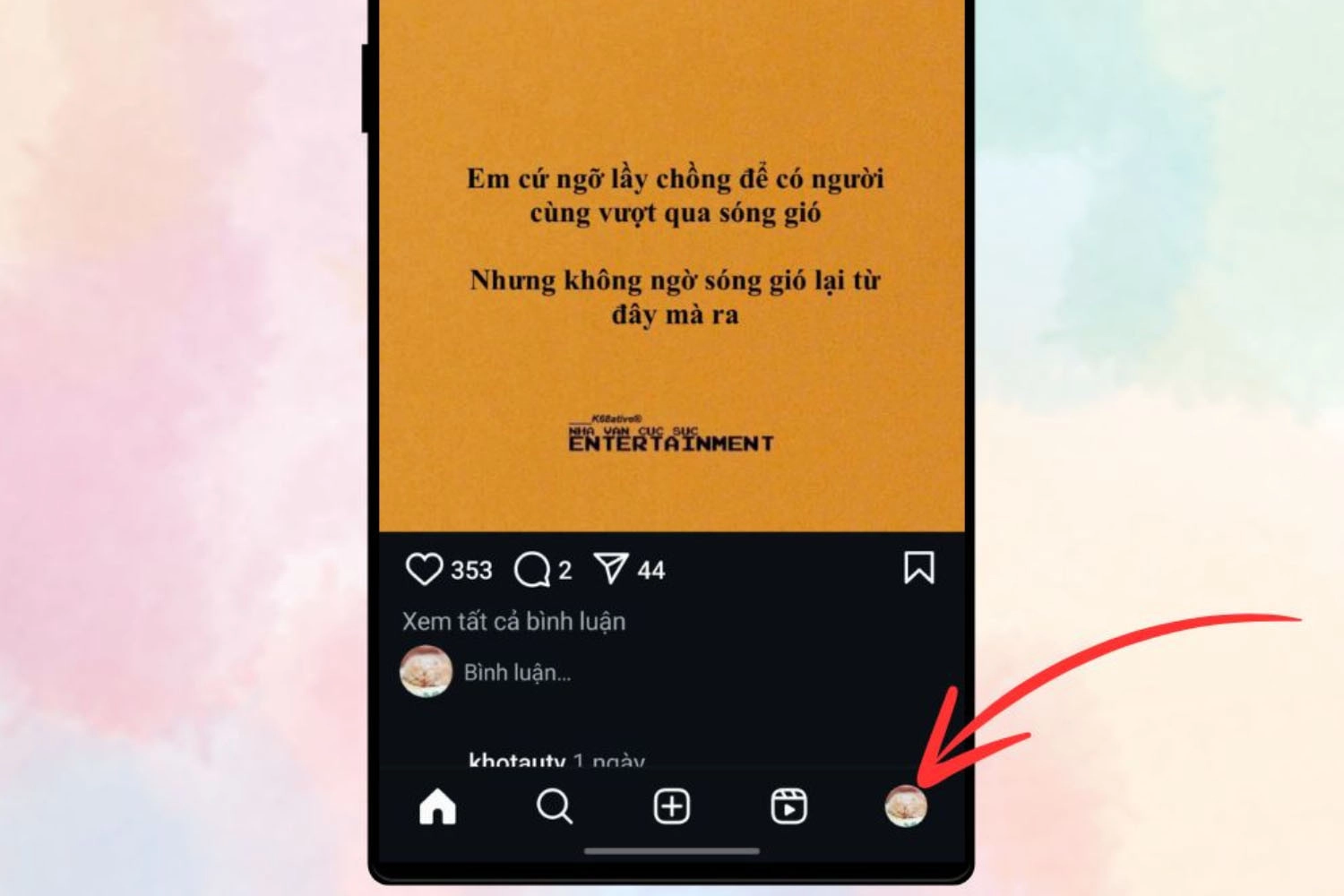 Nhấn vào ảnh đại diện