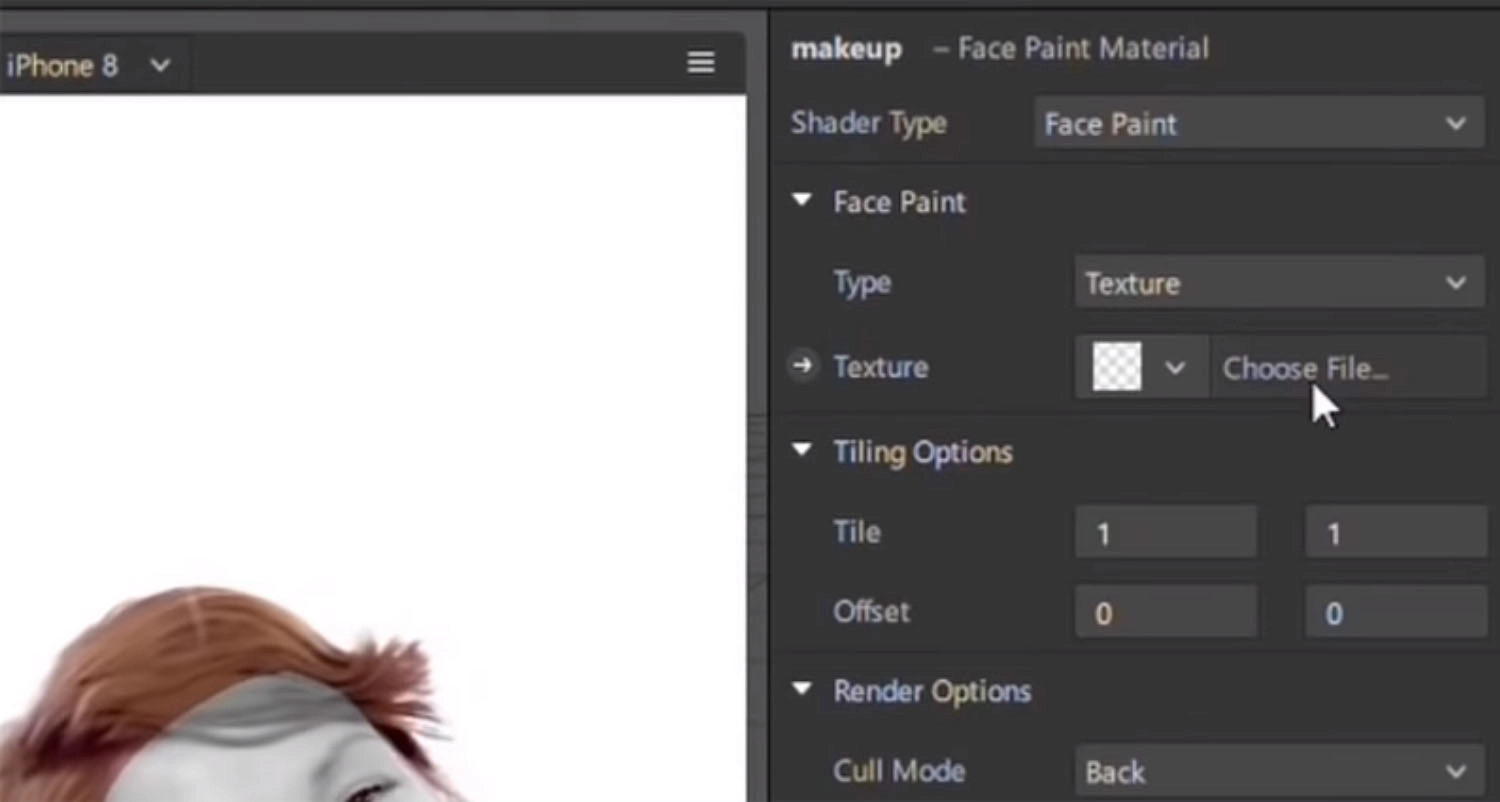 Vào Texture, nhấn Choose File