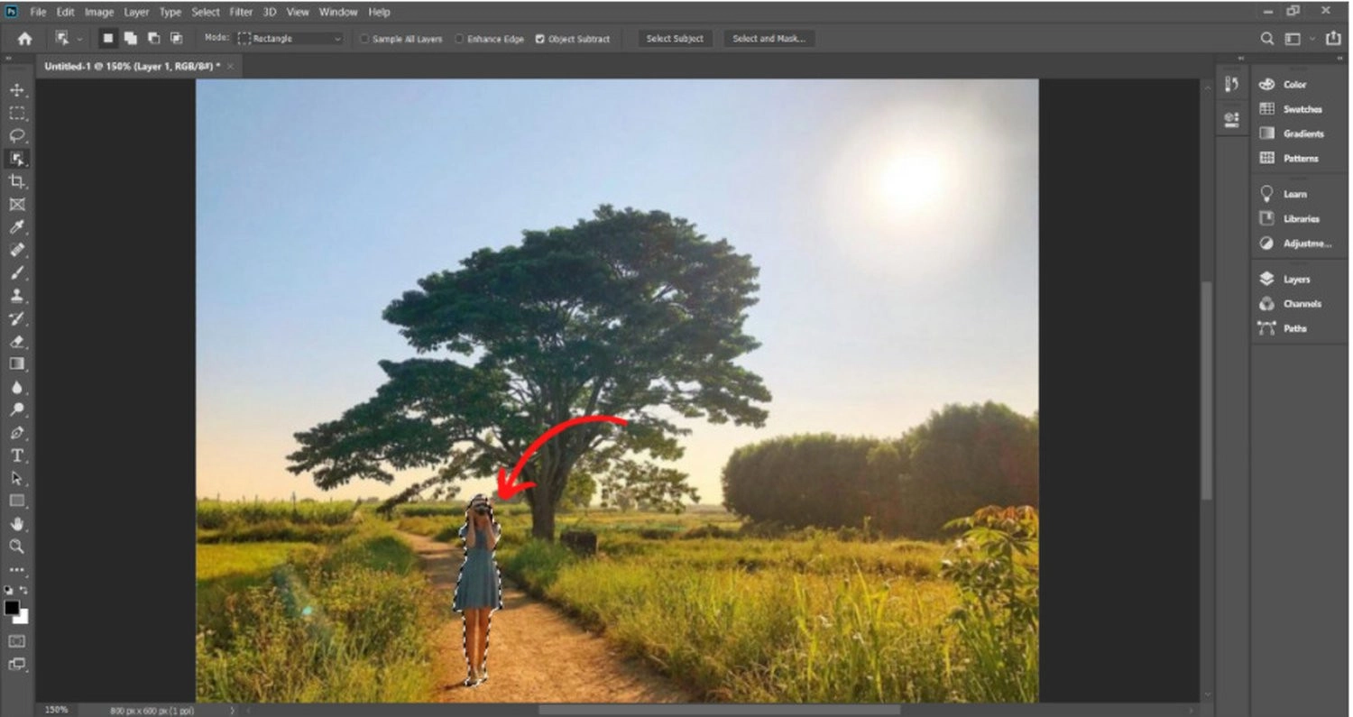 Lưu ý khi xóa một người khỏi ảnh bằng Photoshop