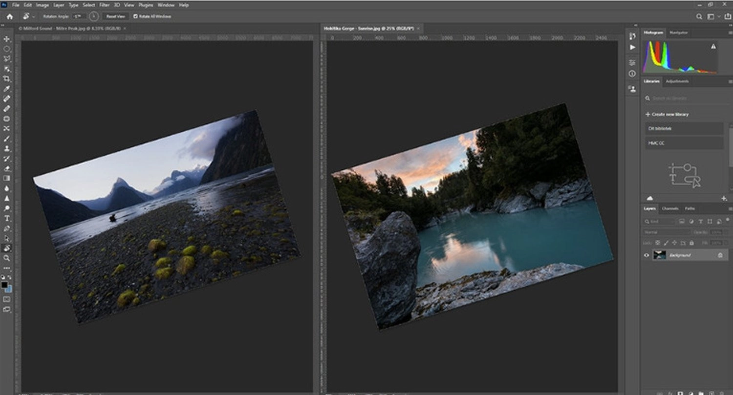 Lưu ý khi xoay ảnh trong Photoshop
