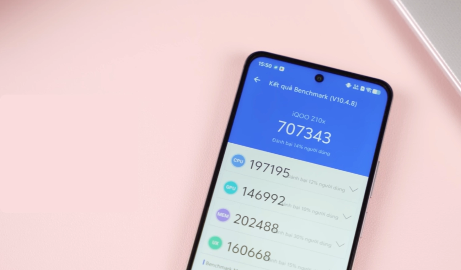 iQOO Z10x đạt 707.343 điểm AnTuTu