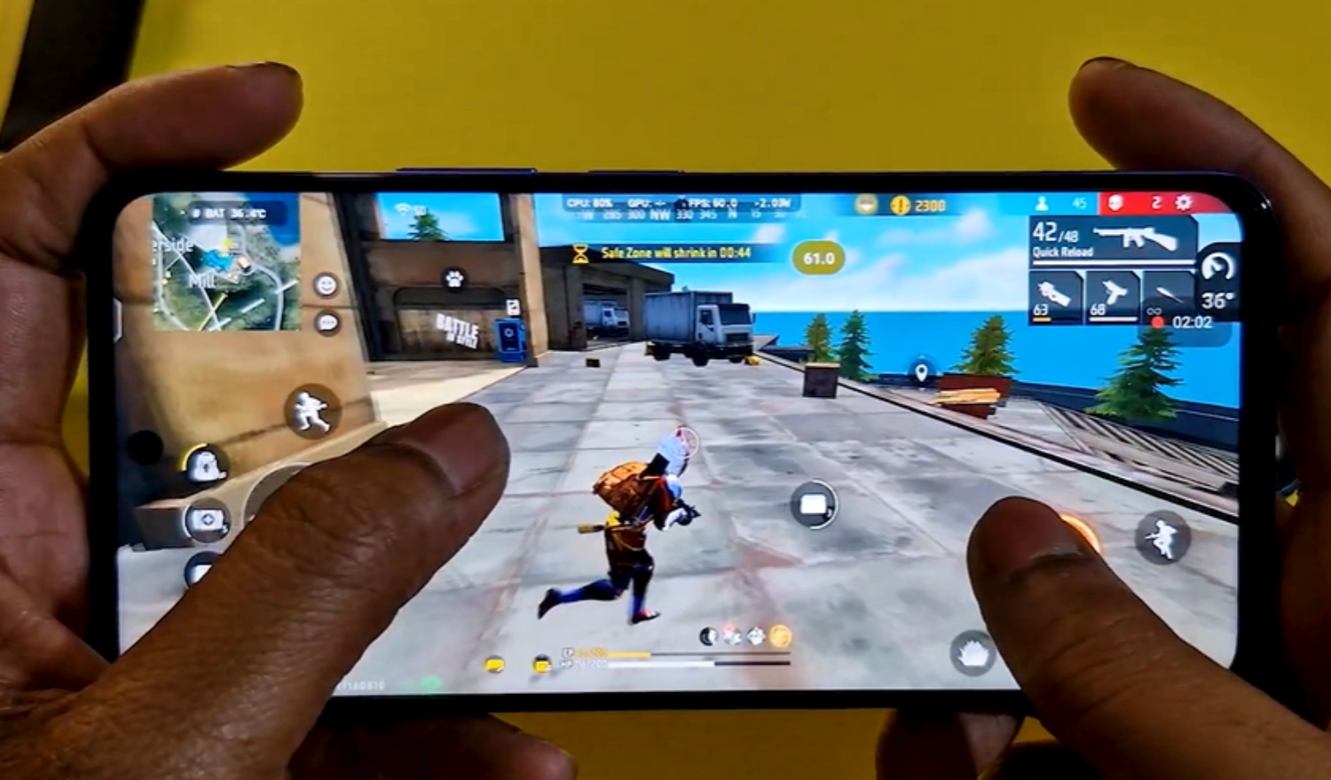 Test game Free Fire