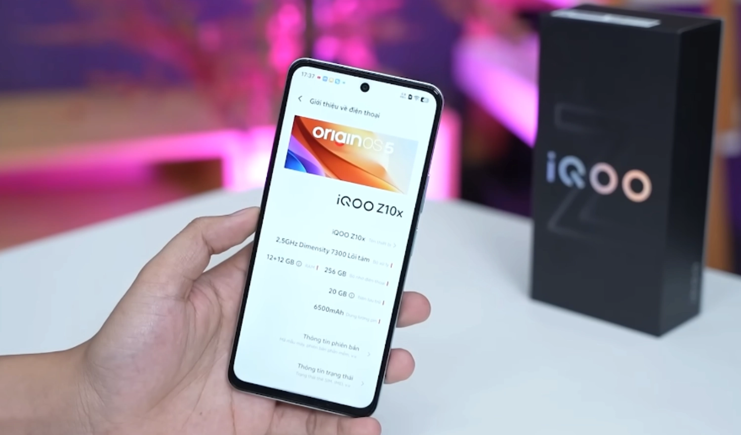 Thông số kỹ thuật của iQOO Z10x