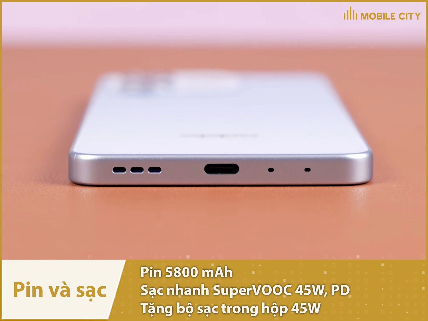 Pin khủng 5800mAh & Sạc nhanh 45W