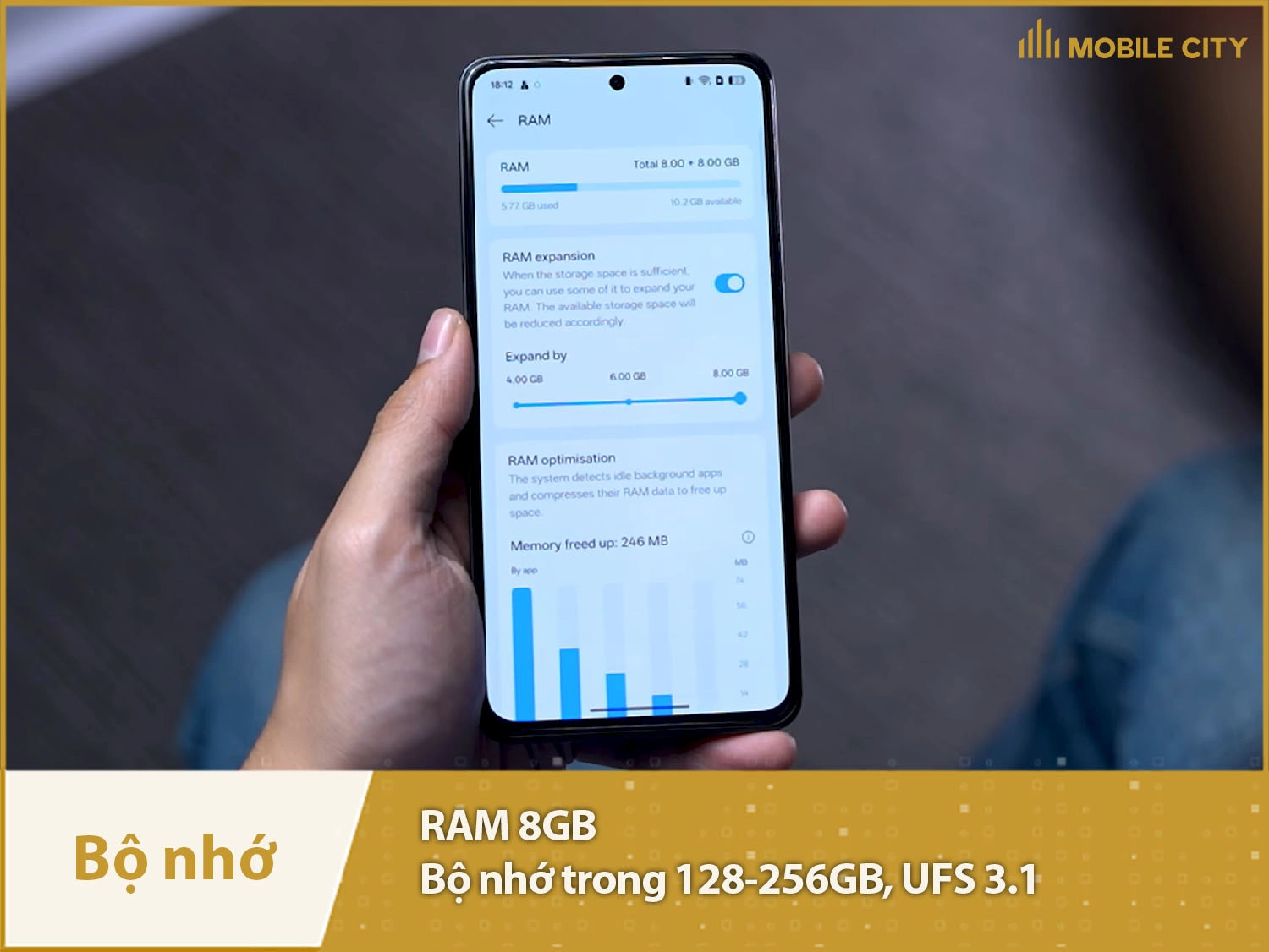 OPPO K13 có RAM 8GB & Bộ nhớ trong 128-256GB