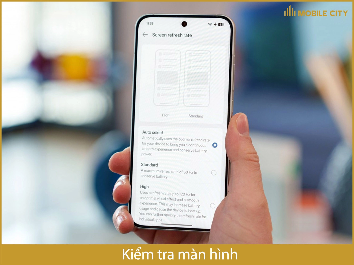 Kiểm tra màn hình
