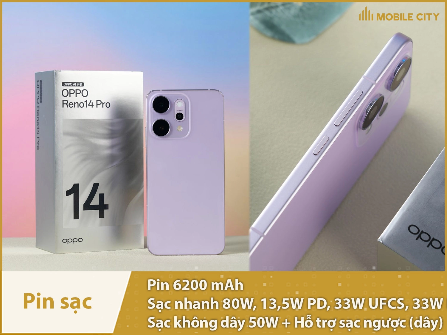 Sử dụng cực lâu với 6200mAh & Sạc 80W tốc độ cao