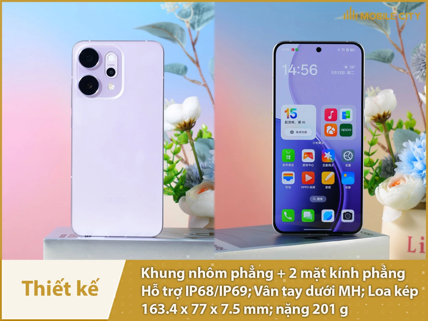 Thiết kế thanh thoát, có IP68/IP69