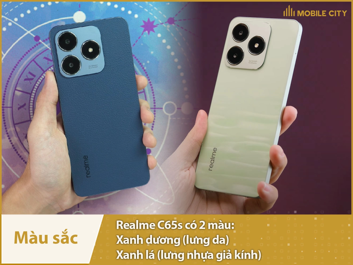 Realme C65s có 2 màu Sắc